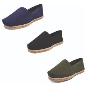 Tripack Alpargata Azul Marino, Negro Y Verde Militar