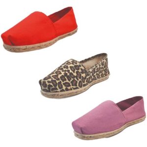 Tripack Alpargata Rojo, Animal Print Y Jacarandá