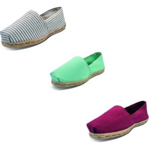 Tripack Alpargata Ray Gr/blan, Turquesa Y Burdeo
