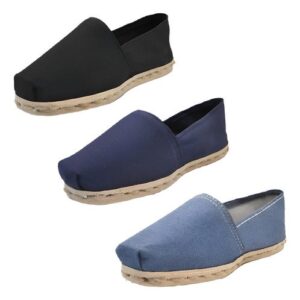 Tripack Alpargata Azul Marino, Negro Y Mezclilla