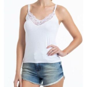 Camiseta Mujer Lady Genny K-429 Viscosa Con Encaje