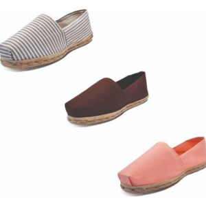 Tripack Alpargata Ray Gr/blan, Café Y Coral