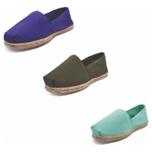 Tripack Alpargata Morado, Verde Militar Y Turquesa