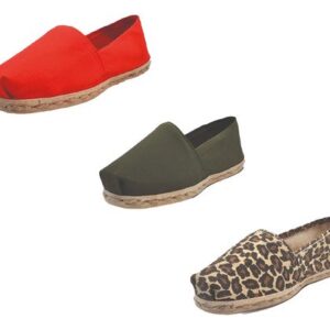 Tripack Alpargata Rojo, Verde Militar Y Animal Print