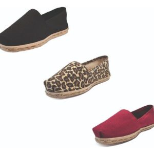 Tripack Alpargata Negro, Animal Print Y Burdeo