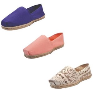 Tripack Alpargata Morado, Coral Y Crudo Étnico