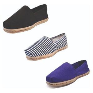 Tripack Alpargata Negro, Ray Azul/blanco Y Morado