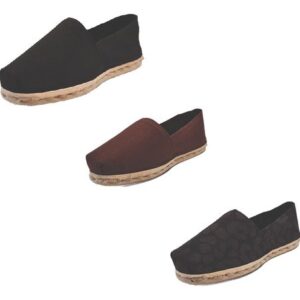 Tripack Alpargata Negro, Café Y Animal Print Negro
