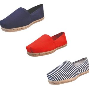 Tripack Alpargata Azul Marino, Rojo Y Ray Azul/blanco