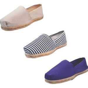 Tripack Alpargata Crudo, Ray Azul/blanco Y Morado