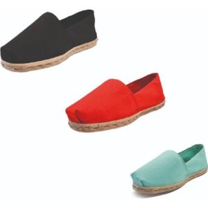 Tripack Alpargata Negro, Rojo Y Turquesa