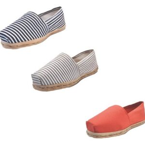 Tripack Alpargata Ray Azu/blan, Ray Gr/blan Y Terracota