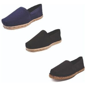 Tripack Alpargata Azul Marino, Negro Y Negro Goma