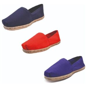 Tripack Alpargata Azul Marino, Rojo Y Morado