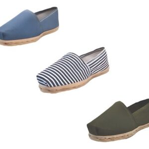 Tripack Alpargata Mezclilla, Ray Azul/blanco Y Verde Militar