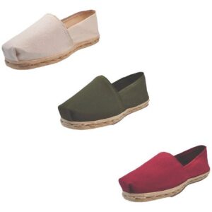 Tripack Alpargata Crudo, Verde Militar Y Burdeo