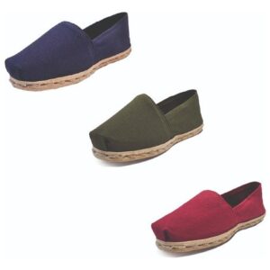 Tripack Alpargata Azul Marino, Verde Militar Y Burdeo