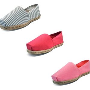 Tripack Alpargata Ray Gr/blan, Terracota Y Coral