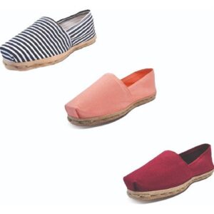 Tripack Alpargata Ray Azu/blan, Coral Y Burdeo