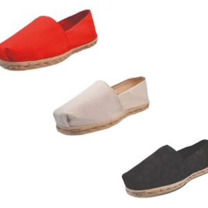 Tripack Alpargata Rojo, Crudo Y Animal Print Negro