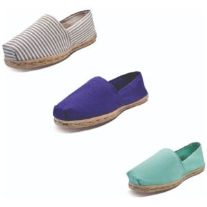 Tripack Alpargata Ray Gr/blan, Morado Y Turquesa