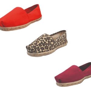 Tripack Alpargata Rojo, Animal Print Y Burdeo