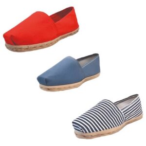 Tripack Alpargata Rojo, Mezclilla Y Ray Azul/blanco