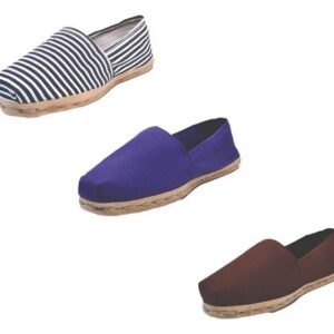 Tripack Alpargata Ray Azu/blan, Morado Y Café