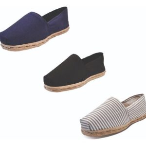 Tripack Alpargata Azul Marino, Neg Y Ray Gris/blanco
