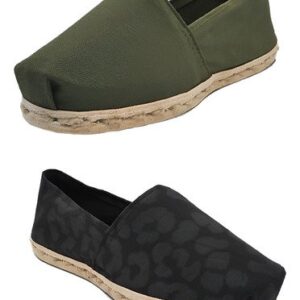 Pack Alpargata Verde Militar - Animal Print Negro