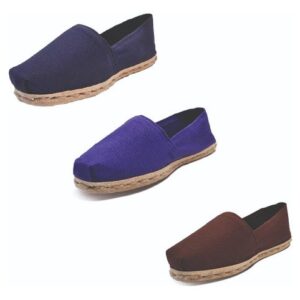 Tripack Alpargata Azul Marino, Morado Y Café