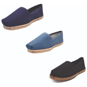 Tripack Alpargata Azul Marino, Mezclilla Y Negro Goma