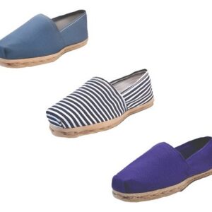 Tripack Alpargata Mezclilla, Ray Azul/blanco Y Morado