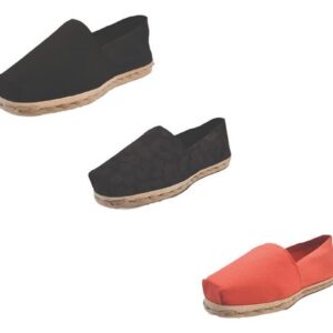 Tripack Alpargata Negro, Animal Print Negro Y Terracota