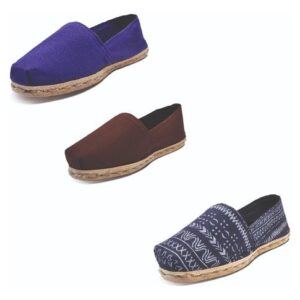 Tripack Alpargata Morado, Café Y Azul Étnico