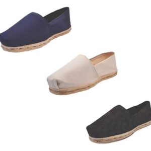 Tripack Alpargata Azul Marino, Crudo Y Animal Print Negro