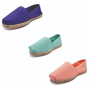 Tripack Alpargata Morado, Turquesa Y Coral