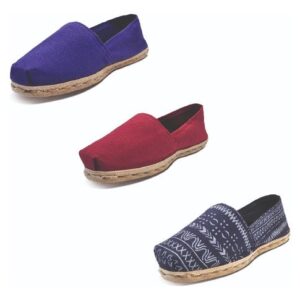 Tripack Alpargata Morado, Burdeo Y Azul Étnico