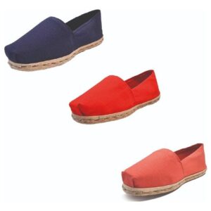 Tripack Alpargata Azul Marino, Rojo Y Terracota