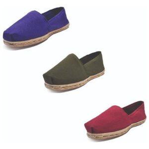 Tripack Alpargata Morado, Verde Militar Y Burdeo
