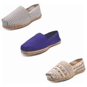 Tripack Alpargata Ray Gr/blan, Morado Y Crudo Étnico