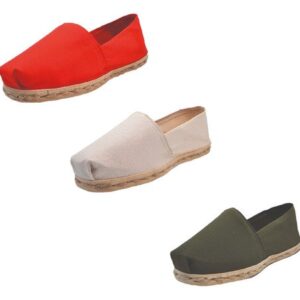 Tripack Alpargata Rojo, Crudo Y Verde Militar
