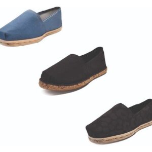 Tripack Alpargata Mezclilla, Negro Goma Y Animal Print Negro