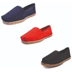 Tripack Alpargata Azul Marino, Rojo Y Negro Goma
