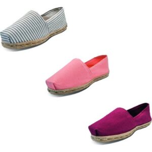 Tripack Alpargata Ray Gr/blan, Coral Y Burdeo