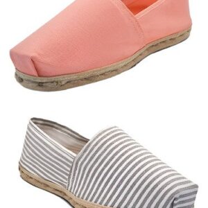 Pack Alpargata Rayado Gris/blanco - Coral