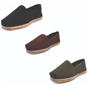 Tripack Alpargata Negro, Café Y Verde Militar