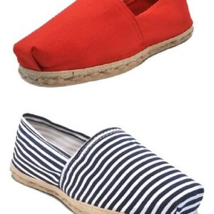 Pack Alpargata Rojo - Rayado Azul/blanco