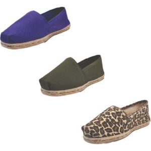 Tripack Alpargata Morado, Verde Militar Y Anim Prin