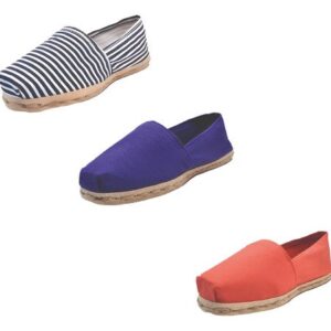 Tripack Alpargata Ray Azu/blan, Morado Y Terracota